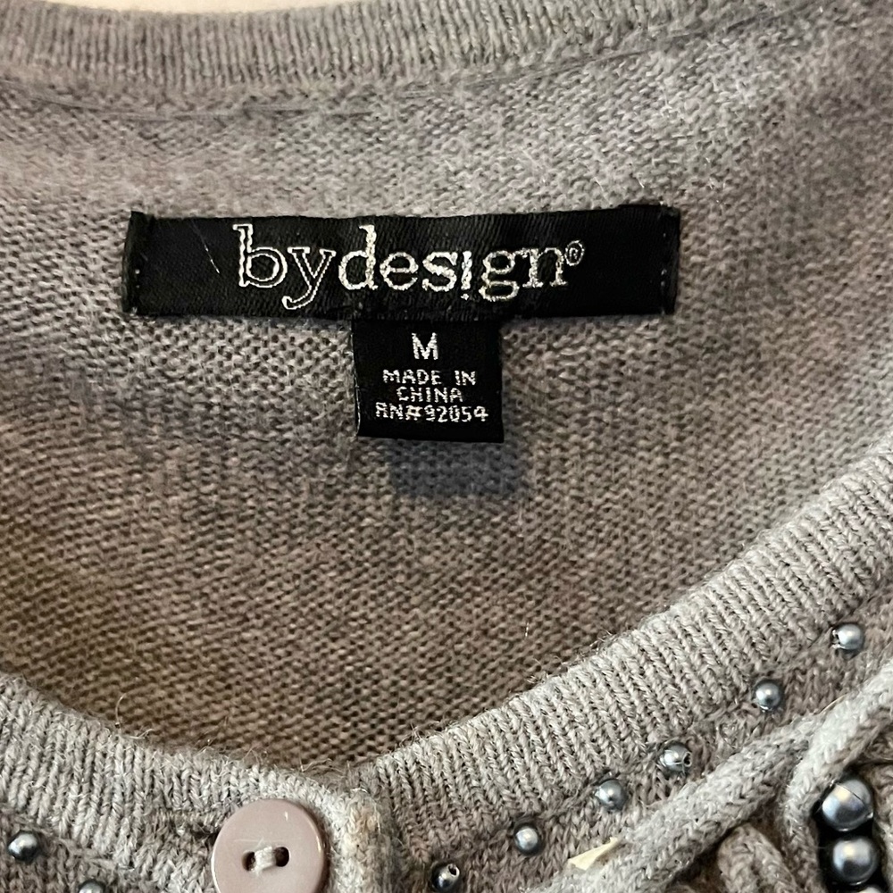 By Design Gray Button-Down Cardigan - Picture 6 of 8
